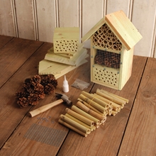 Bastelset Insektenhotel DIY, Insektenhaus mit Werkzeug, Nistplatz für Bienen, Schmetterlinge