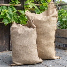 10x Jutesack, Kartoffelsack aus Naturfasern, Pflanzen Winterschutz