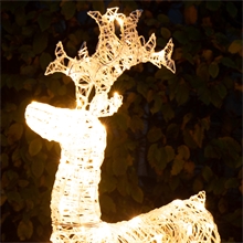 VOSS.garden LED Rentier Weihnachtsdeko-Figur 98cm, Outdoor Weihnachtsbeleuchtung