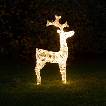 B-Ware: VOSS.garden LED Rentier Weihnachtsdeko-Figur 98cm, Outdoor Weihnachtsbeleuchtung