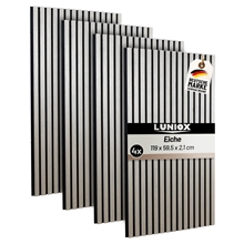 2x Finara Akustikpaneele Eiche, 119x59,5x2,1cm, Wandpaneele 2,8m², Schallabsorber, Wandverkleidung