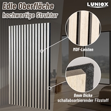 2x Finara Akustikpaneele Eiche, 119x59,5x2,1cm, Wandpaneele 2,8m², Schallabsorber, Wandverkleidung