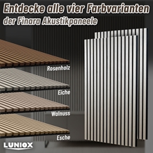 2x Finara Akustikpaneele Eiche, 119x59,5x2,1cm, Wandpaneele 2,8m², Schallabsorber, Wandverkleidung