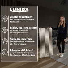 2x Finara Akustikpaneele Eiche, 119x59,5x2,1cm, Wandpaneele 2,8m², Schallabsorber, Wandverkleidung