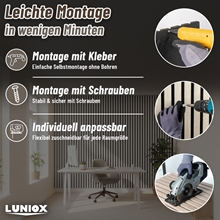 2x Finara Akustikpaneele Eiche, 119x59,5x2,1cm, Wandpaneele 2,8m², Schallabsorber, Wandverkleidung