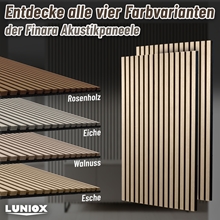 2x Finara Akustikpaneele Esche, 119x59,5x2,1cm, Wandpaneele, Schallabsorber, Wandverkleidung