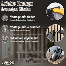 2x Finara Akustikpaneele Esche, 119x59,5x2,1cm, Wandpaneele, Schallabsorber, Wandverkleidung