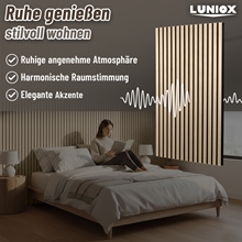 2x Finara Akustikpaneele Esche, 119x59,5x2,1cm, Wandpaneele, Schallabsorber, Wandverkleidung