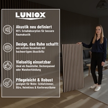2x Finara Akustikpaneele Walnuss, 119x59,5x2,1cm, Wandpaneele, Schallabsorber, Wandverkleidung