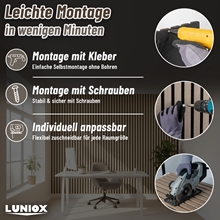 2x Finara Akustikpaneele Walnuss, 119x59,5x2,1cm, Wandpaneele, Schallabsorber, Wandverkleidung