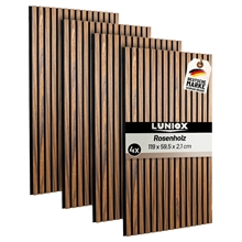 2x Finara Akustikpaneele Rosenholz, 119x59,5x2,1cm, Wandpaneele, Schallabsorber, Wandverkleidung