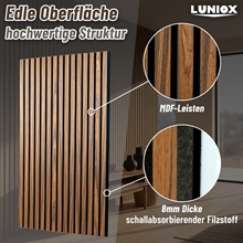 2x Finara Akustikpaneele Rosenholz, 119x59,5x2,1cm, Wandpaneele, Schallabsorber, Wandverkleidung