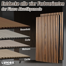 2x Finara Akustikpaneele Rosenholz, 119x59,5x2,1cm, Wandpaneele, Schallabsorber, Wandverkleidung