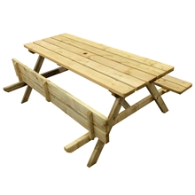 Picknickbank 180x170x75cm klappbar, Holzbank, Sitzgarnitur