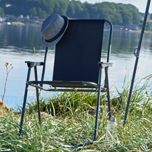 Campingstuhl klappbar - faltbarer Picknickstuhl mit Armlehnen, belastbar bis 110kg
