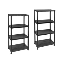 2x LandXpert Kunststoffregal mit 4 Ebenen 61x31x131cm