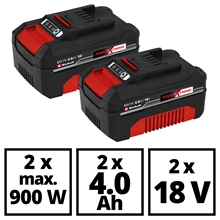 Einhell 2x18V 4,0Ah Power X-Change TWIN-Pack Akku - für alle Power X-Change Geräte