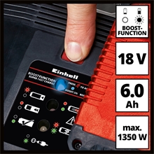 Einhell 18V 4-6 Ah Multi-Ah Akku und 6A Boostcharger Starter Kit - Akku und Ladegerät