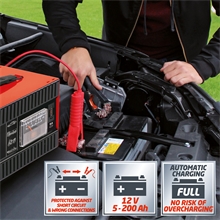 Einhell Batterie-Ladegerät CC-BC 10 E –  für Weidezaunbatterien, KFZ-Batterieladegerät, 12 Volt