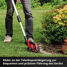 Einhell GE-CG 18/100 Li T-Solo Akku-Gras- und Strauchschere, Heckenschere mit Teleskopstiel, 18 V