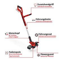 Einhell Akku-Rasentrimmer GE-CT 18/30 Li-Solo - flexibler und präziser Freischneider