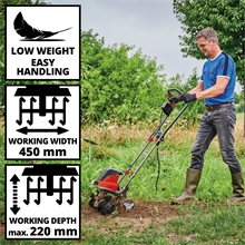 Einhell Elektro-Bodenhacke GC-RT 1545, 1500 W, 45cm Arbeitsbreite, Motorhacke, Gartenhacke