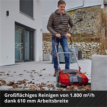 Einhell TE-SW 18/610 Li-Solo Akku-Kehrmaschine - 610mm Kehrbreite, 20L Schmutzbehälter