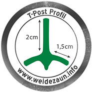100x VOSS.farming Metallpfahl T-Pfosten Festzaunsystem 213cm