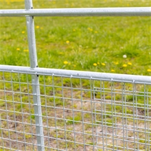 VOSS.farming Weidetor verstellbar 400 - 500 cm, mit Gitter, 110 cm hoch, verzinkt