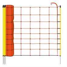50m Elektrozaun-Netz, Schafzaun, 90cm, 1 Spitze, orange Litze
