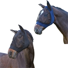 Fliegenmaske "FinoStretch" für Pferde und Ponys mit Ohrenschutz