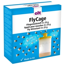 cit Fliegenlockstoff FlyCage, Nachfüll Lockstoff für Fliegenfalle, 4x25g