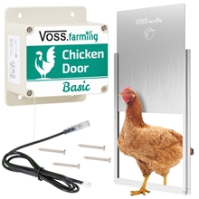SET VOSS.farming "Chicken-Door Basic" + Schiebetür, Alu 300x400mm