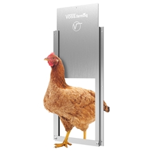 B-Ware: Hühnerklappe Tür-Set - Hühner-Schiebetür für automatische Hühnerklappe, Alu 220 x 330mm