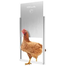B-Ware: Hühnerklappe Tür-Set - extra große Hühner-Schiebetür für automatische Hühnerklappe, Alu 300x