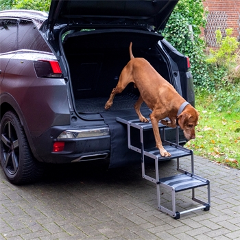 Hundetreppe 3-stufig, faltbar - Auto-Einstiegshilfe für Hunde