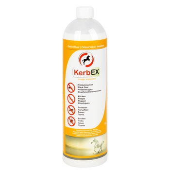 KerbEX orange, ohne Geruchsstoffe - Insektenabwehrmittel für Pferde, 1 Liter