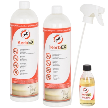 KerbEX Insektenabwehrmittel Spar-Set: 2x KerbEX rot, 1L + KerbEX Spezial 100ml