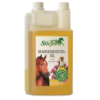 Stiefel Mariendistelöl für Pferde - für Leber, Haut und Fell, 1L