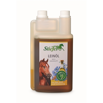 Stiefel Leinöl für Pferde - für Fell, Haut und Verdauung, 1L