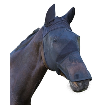Fliegenschutzmaske mit Ohren- und Nüsternschutz für Pferde und Ponys