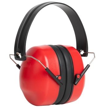 Kapselgehörschutz mit Faltbügel, Gehörschutzkapseln, Gehörschutz SNR 31dB, rot