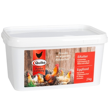 Quiko Hobby Farming Eifutter, proteinreiches Ergänzungsfutter für Hühner und Geflügel, 2kg