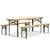 VOSS.garden Bierzeltgarnitur 170cm, 1x Tisch + 2x Bänke, klappbar, Holz