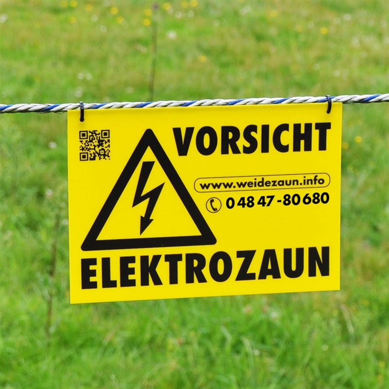 Vorsicht Elektrozaun Strom Weidezaunschild Schild 20x12 cm 