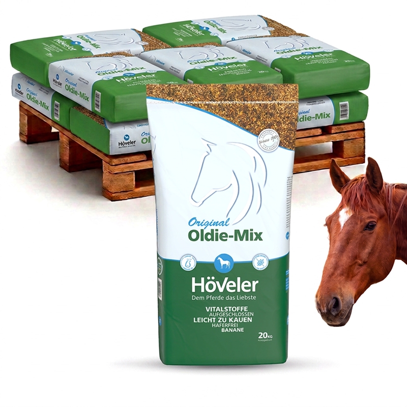 Großansicht der Bildergalerie Höveler Oldie-Mix Seniormüsli 12x20kg, haferfrei, Pferdemüsli für Pferde