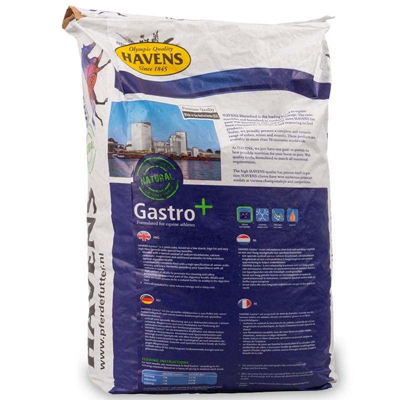 Großansicht der Bildergalerie HAVENS Gastro+ 40x20kg, Pellets mit Natriumbicarbonat für Pferde