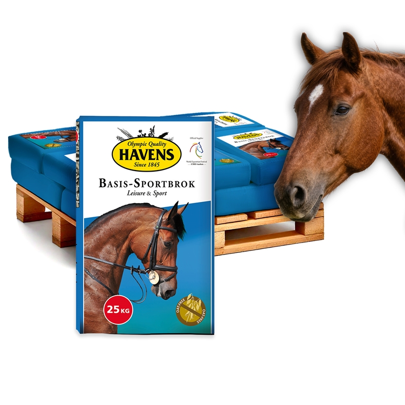 Großansicht der Bildergalerie HAVENS Basis-Sportbrok 10x25kg, haferfreies Kraftfutter, Pellet 7mm für Pferde