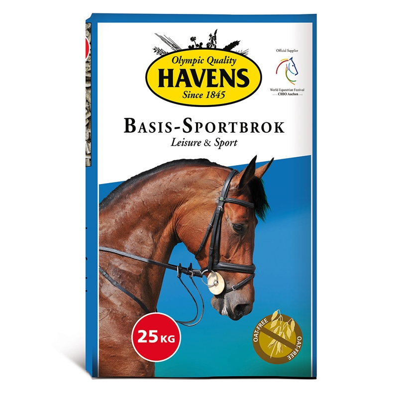 Großansicht der Bildergalerie HAVENS Basis-Sportbrok 10x25kg, haferfreies Kraftfutter, Pellet 7mm für Pferde