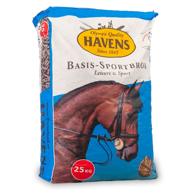 Großansicht der Bildergalerie HAVENS Basis-Sportbrok 40x 25kg, haferfreies Kraftfutter, Pellet 7mm für Pferde